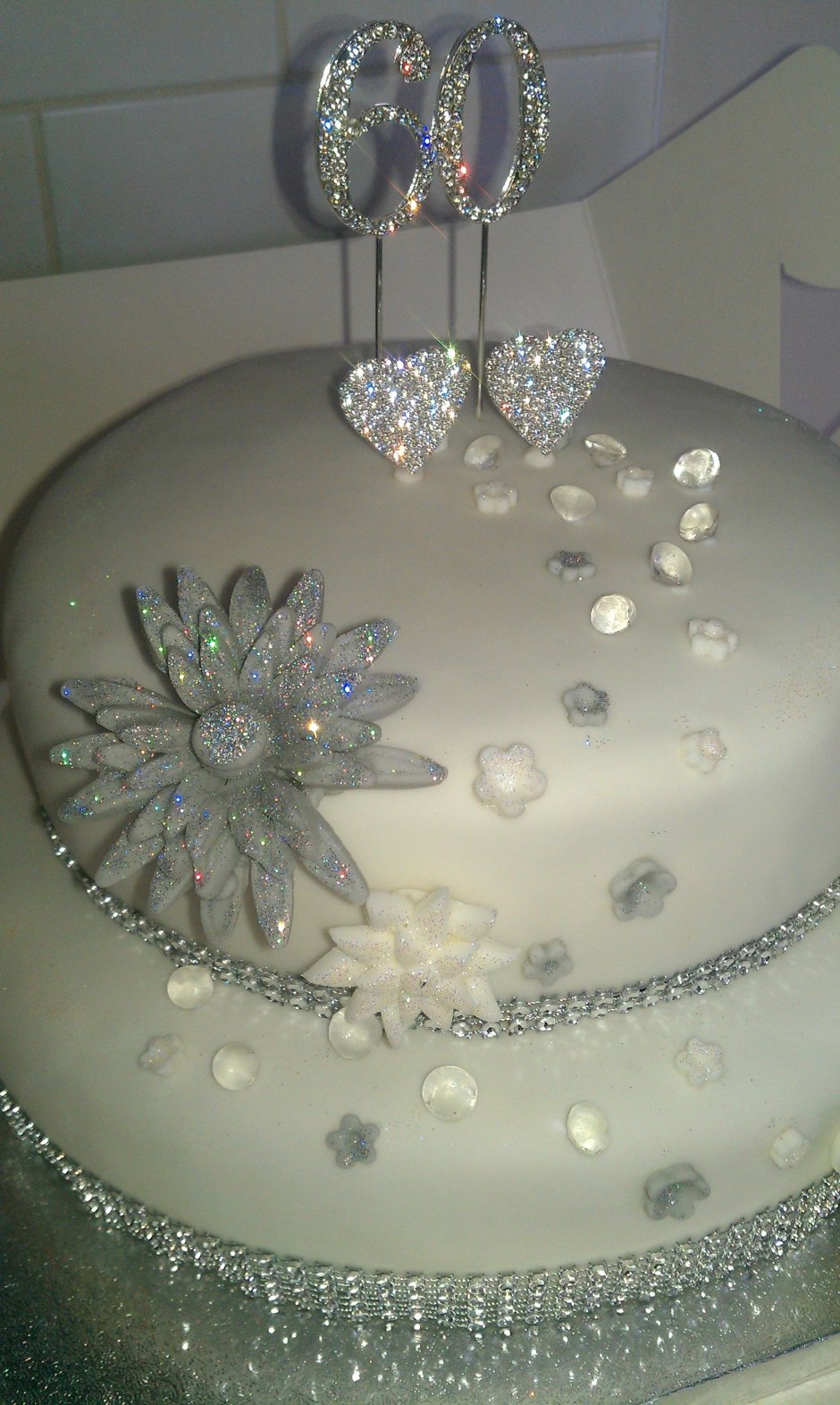 Бриллиантовая свадьба торт украшения