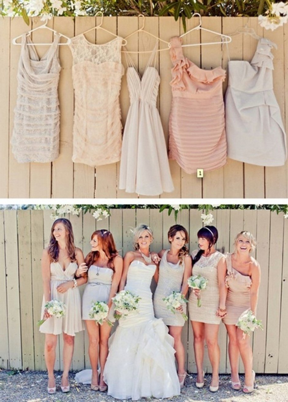 Свадьба в пастельных тонах одежда