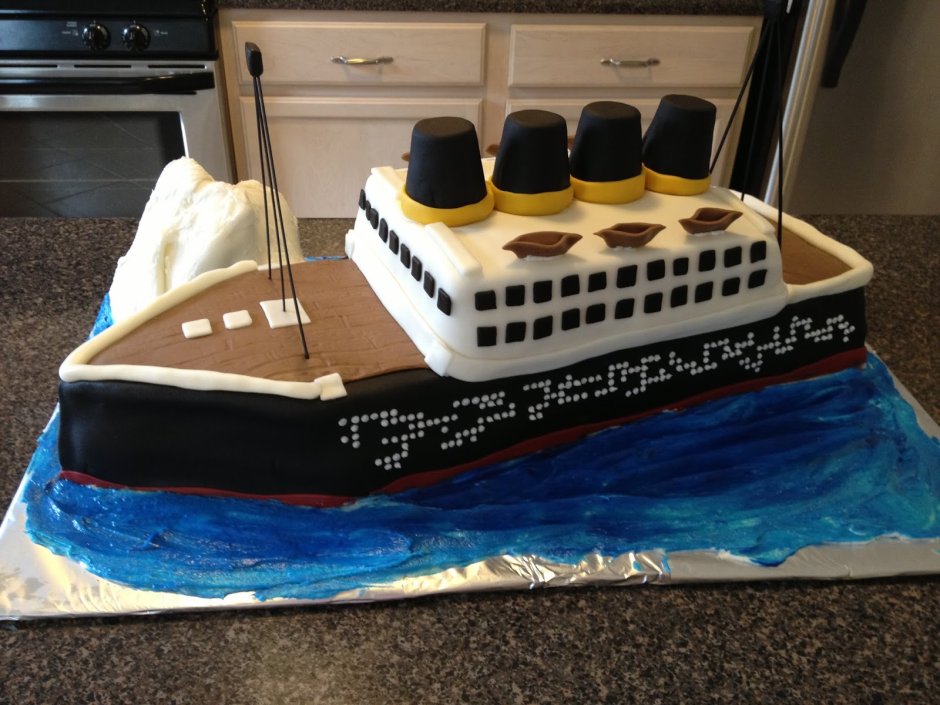 Торт Титаник на день рождения для мальчика 10 лет