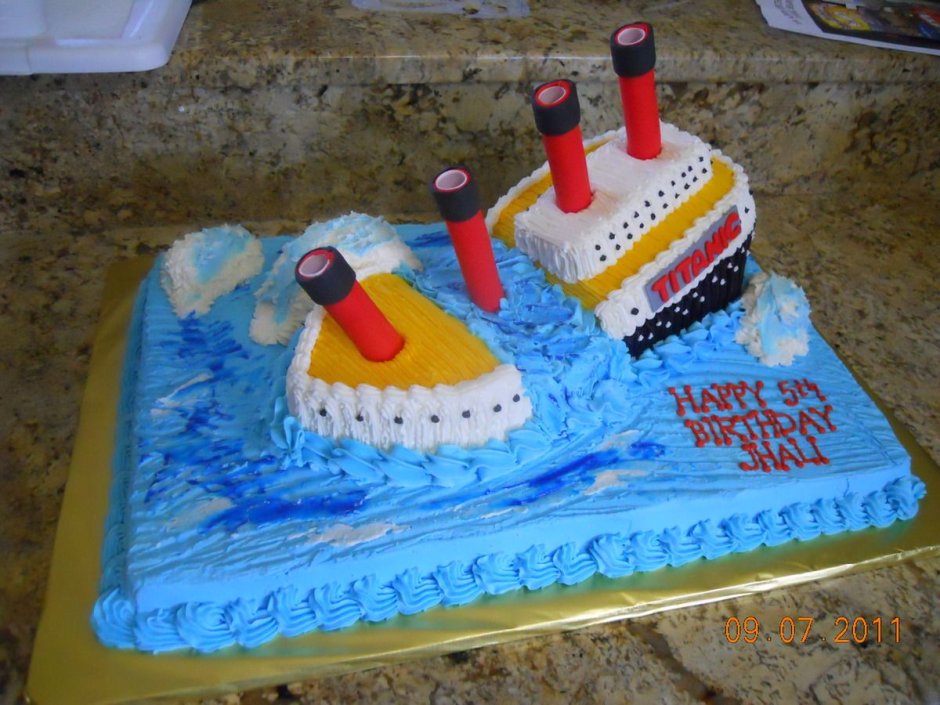 Торт с Титаник для мальчика 6 лет