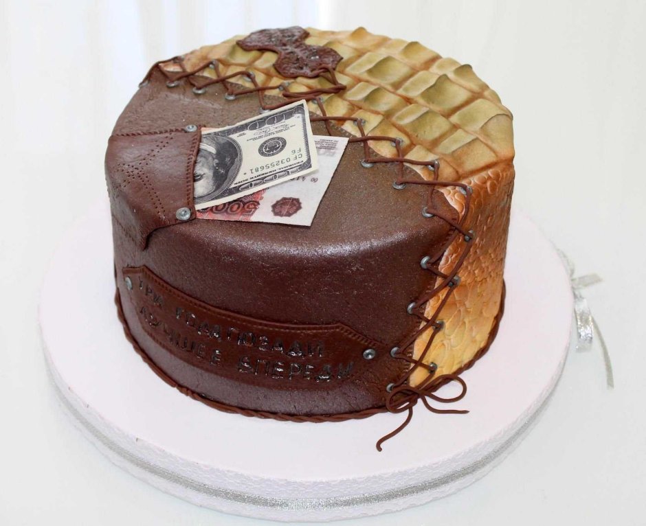 Тортик на кожаную свадьбу
