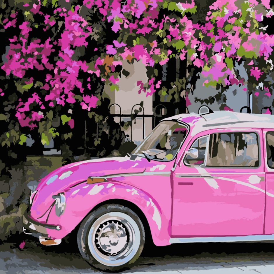Volkswagen Beetle розовая 78000