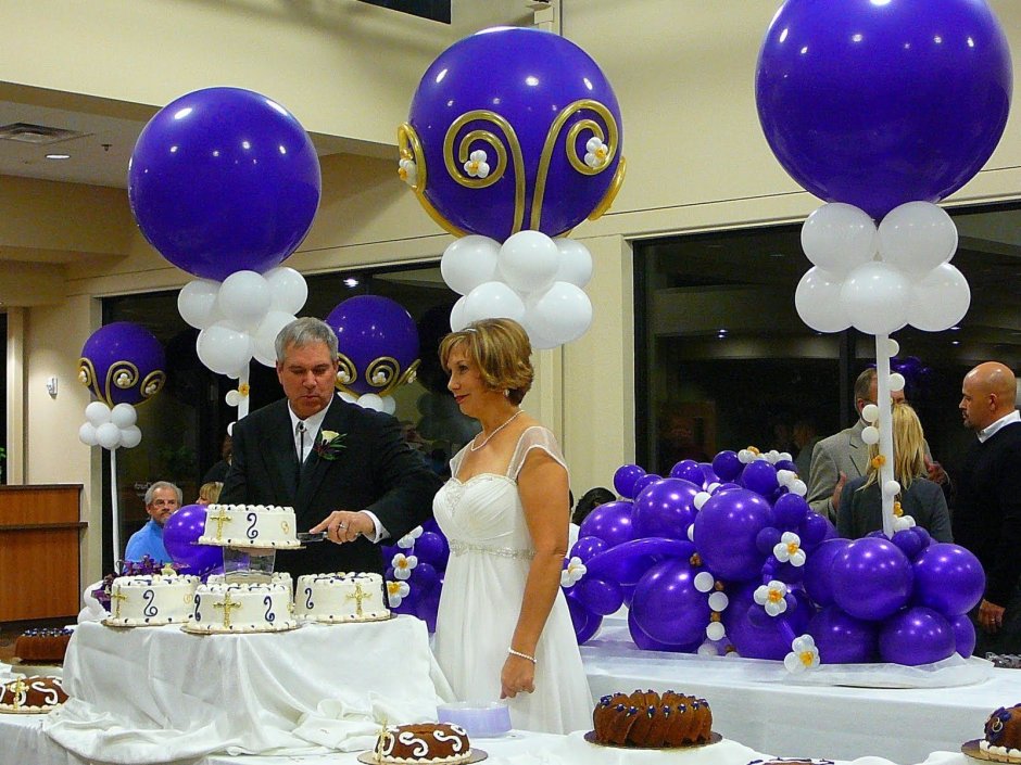 Свадебные композиции из шаров на свадьбу
