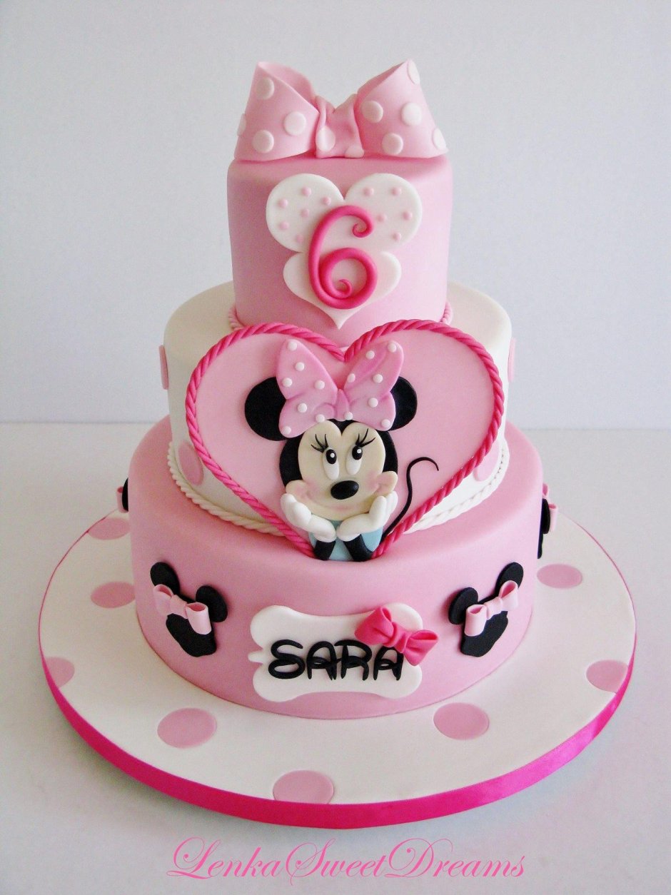 Торт Минни Маус на 2 года девочке на день рождения