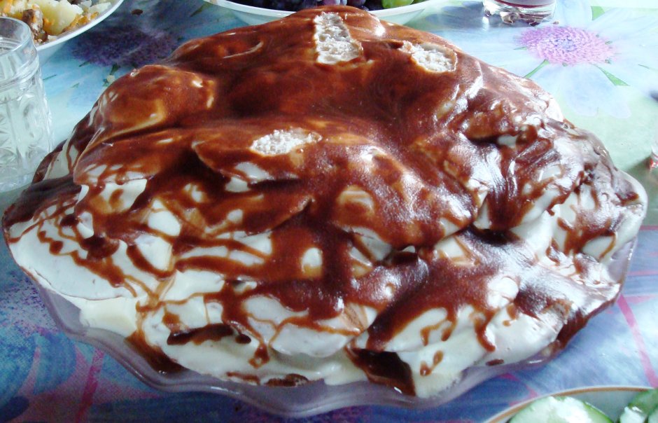 Торт черепаха с печеньем и сметаной без выпечки