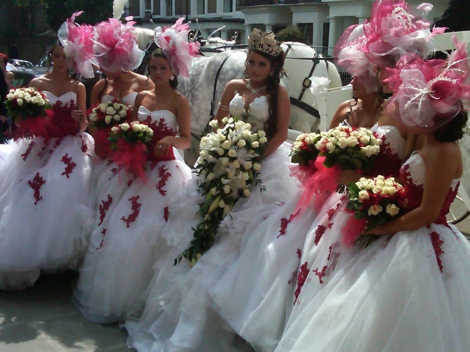 Красные цыганские Свадебные платья