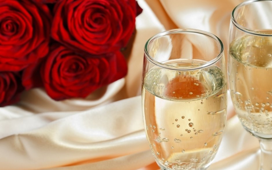 Открытки с годовщиной свадьбы с шампанским