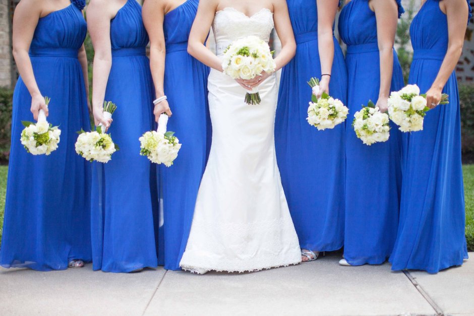 Свадьба в бело синем цвете