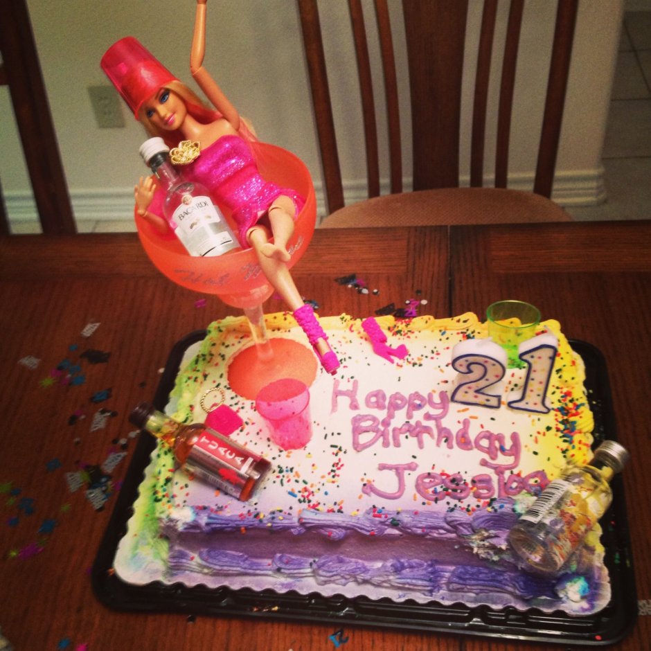 Прикольные тортики на день рождения девушке