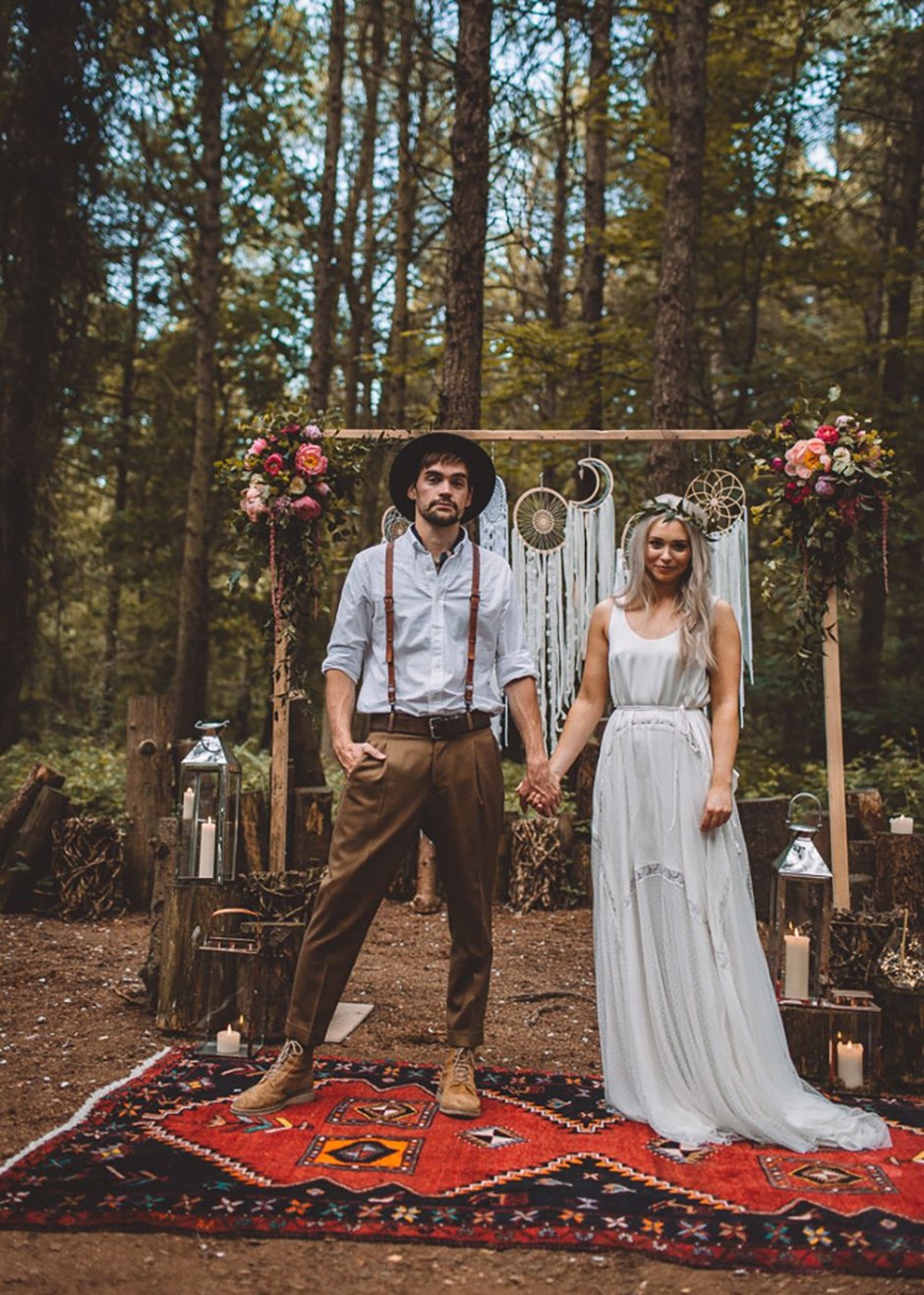 Woodland + бохо стиль свадьбы