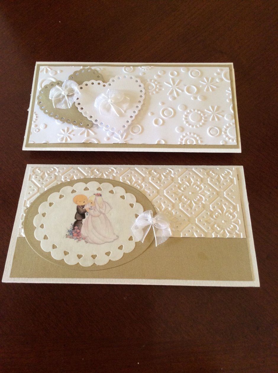 Самодельные открытки на свадьбу