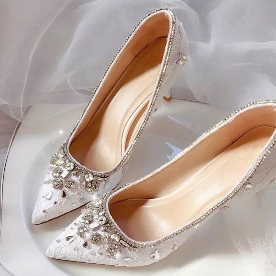 Туфли лодочки белые Свадебные