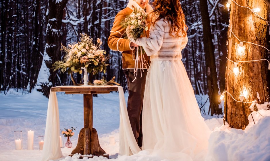 Свадьба рыжая невеста зима