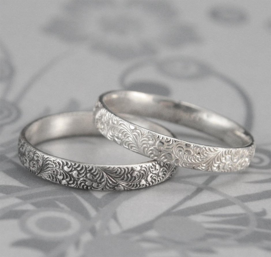 Свадебные кольца серебряные