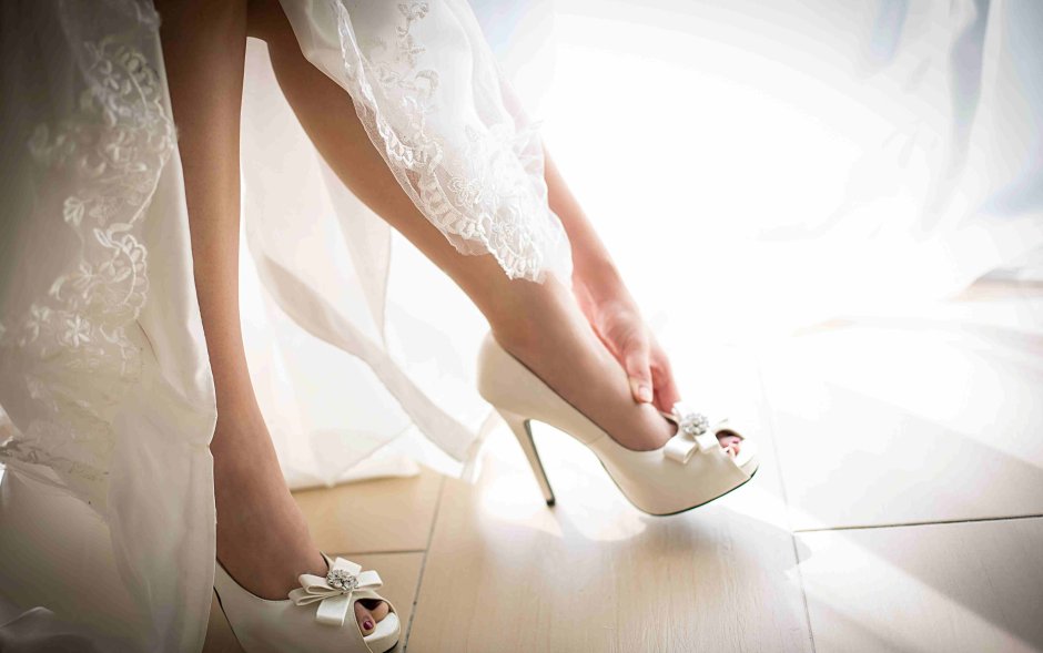 Каблуки под свадебное платье