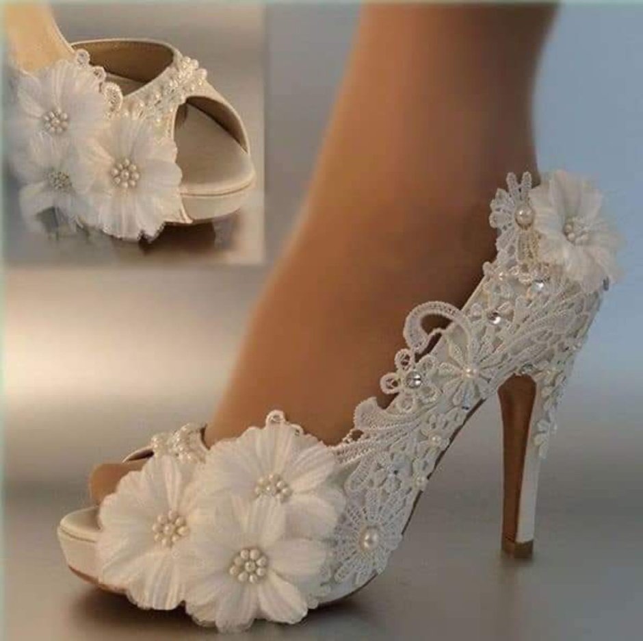Ажурные туфли на свадьбу