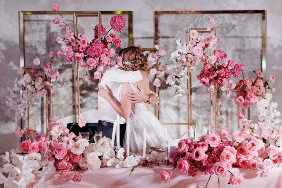 Свадьба в розовых тонах