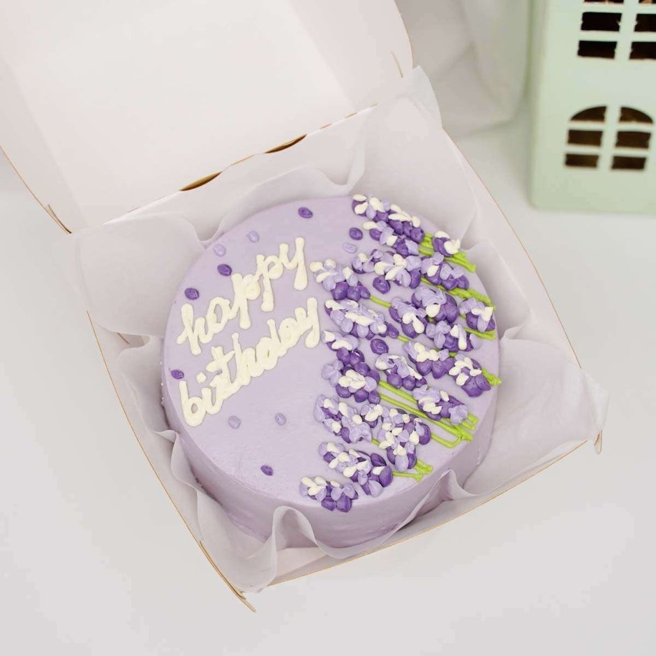 Бенто торт с днем рождения и цветы