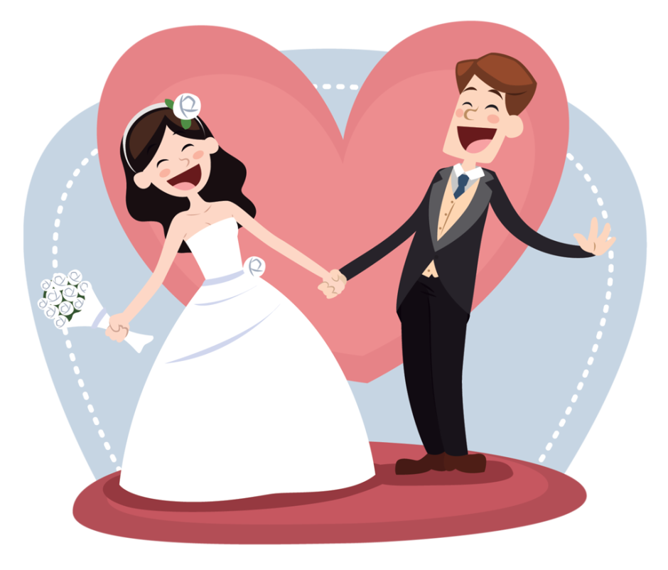 Наклейки жених и невеста
