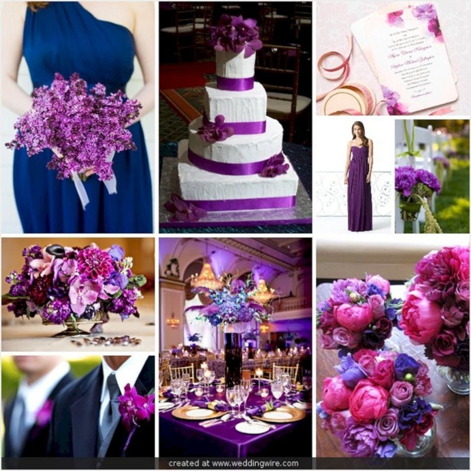 Свадьба в розово фиолетовом цвете