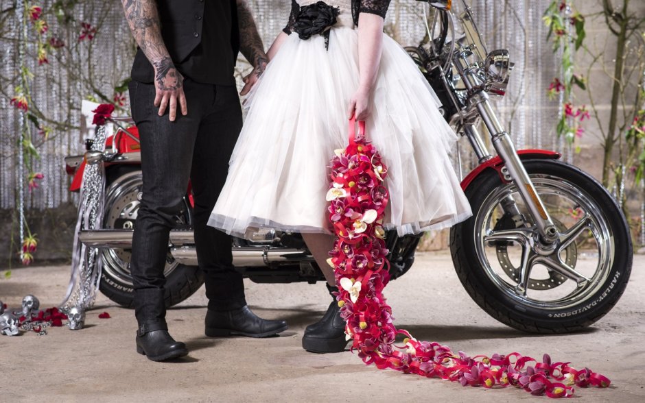 Свадебное платье в стиле рок