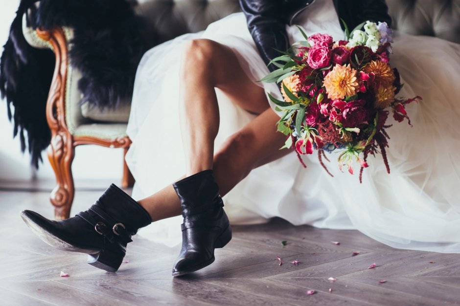 Образ невесты с ботинками