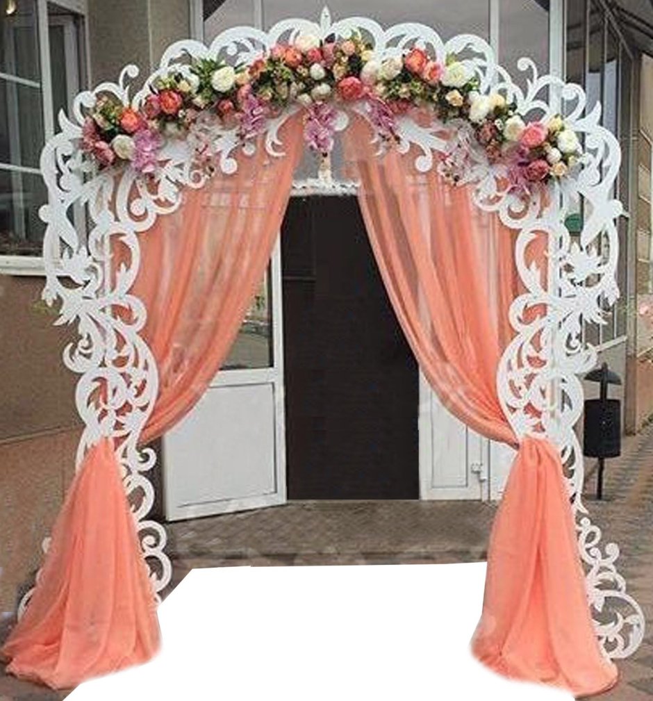 Свадебная арка из ткани