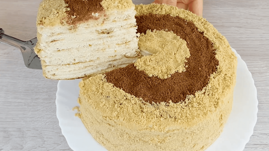 Песочный торт на сковороде