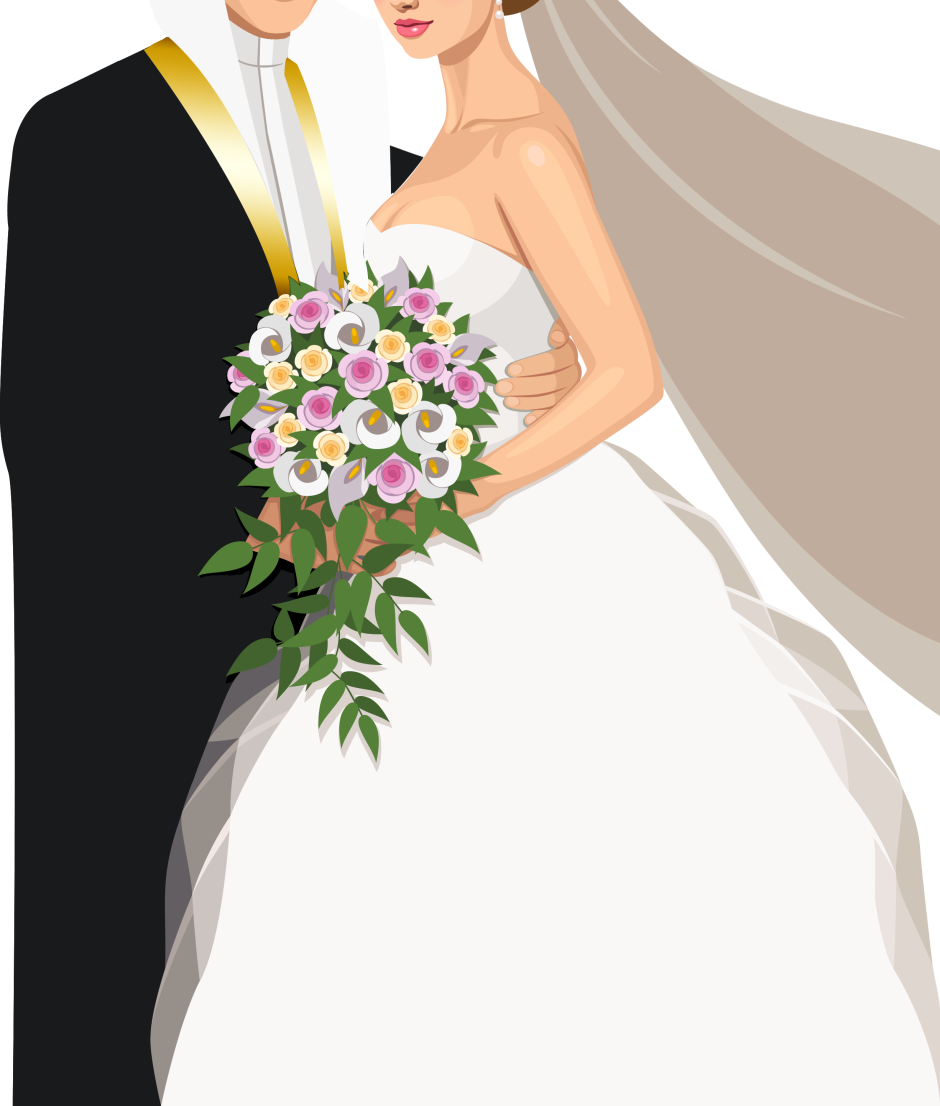 Жених и невеста Рисованные