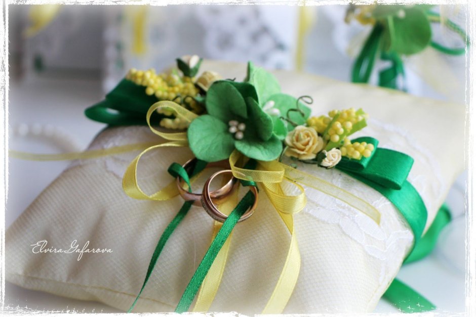 Открытки с зеленой свадьбой