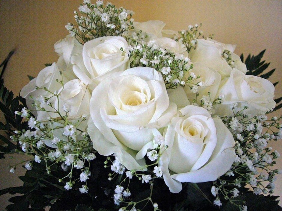 Красивые букеты белых цветов
