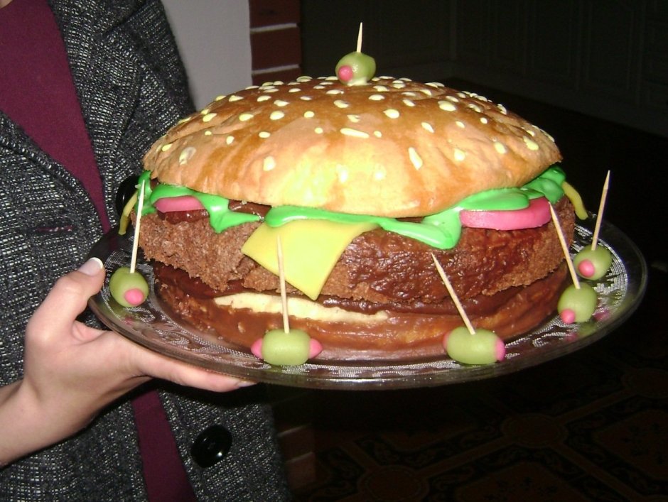 Торт гамбургер