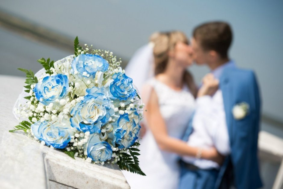 Сапфировая свадьба букет цветов