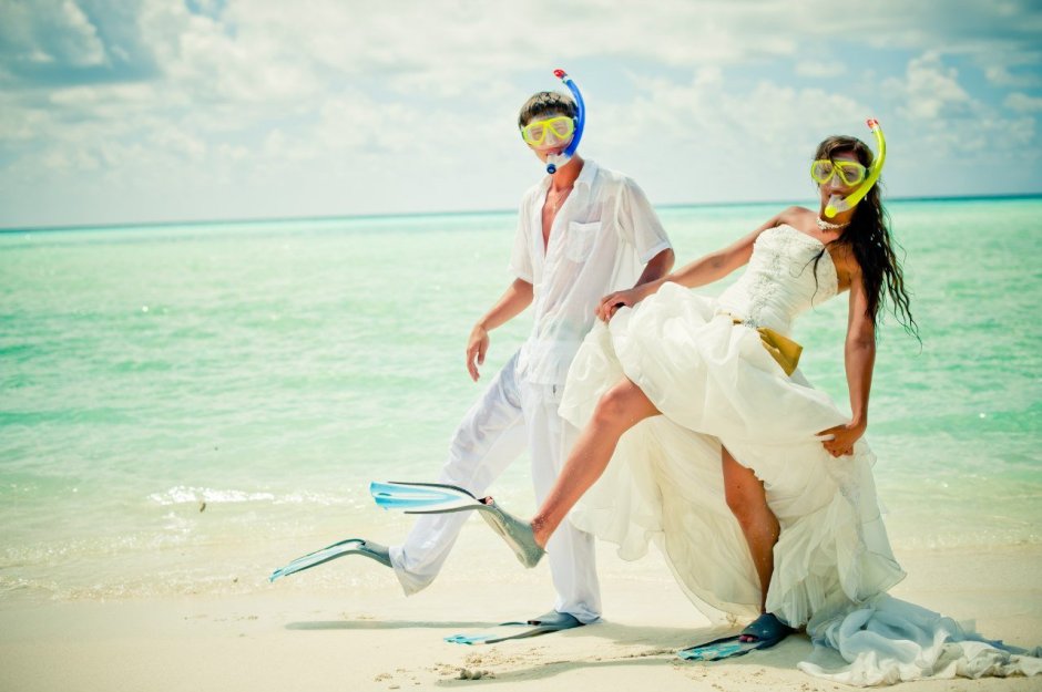 Необычная свадьба на пляже