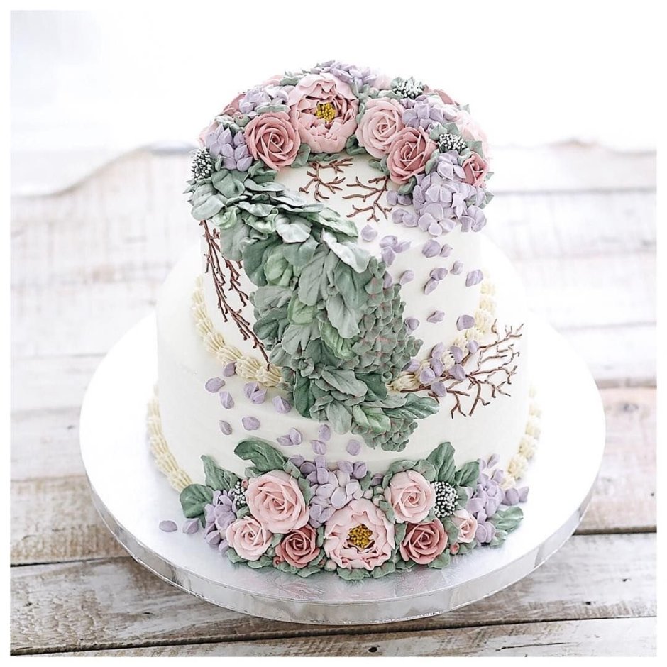 Торт с цветочными мордами