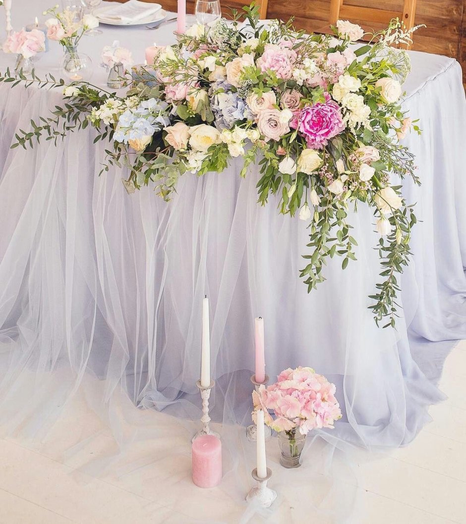 Цветы на президиум свадебный