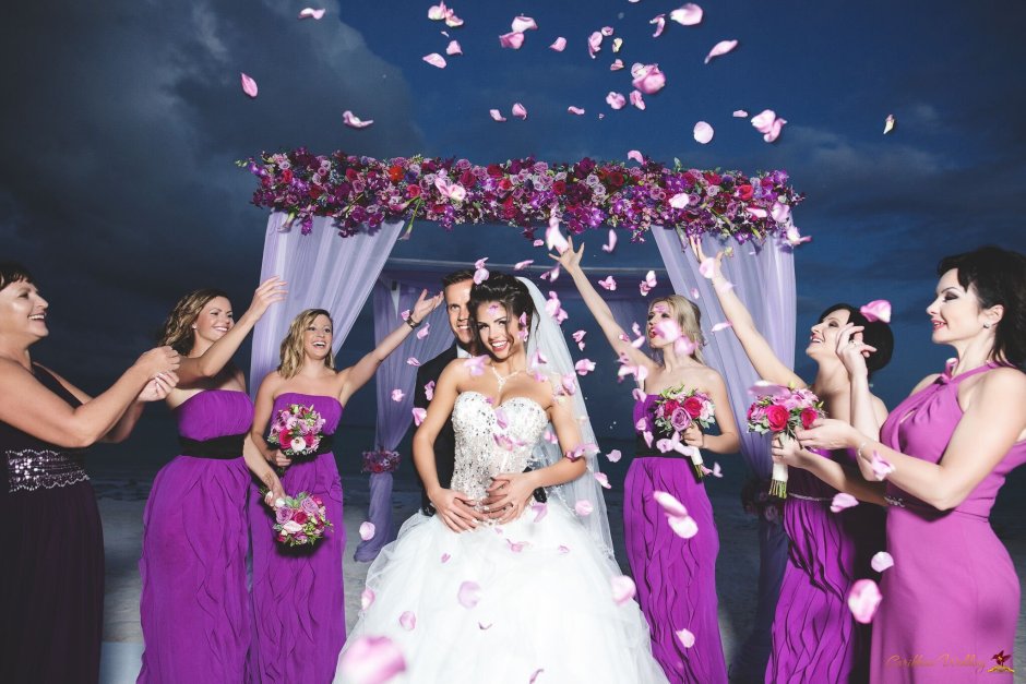 Свадьба в фиолетовых цветах