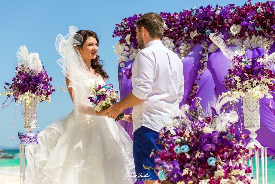 Свадьба в фиолетовых тонах