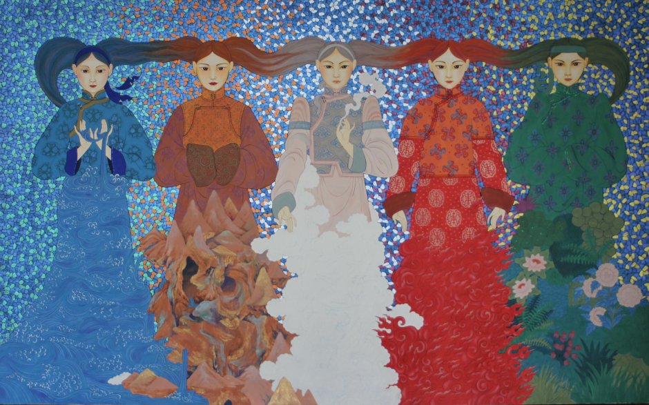 Рисунок Монголии красками