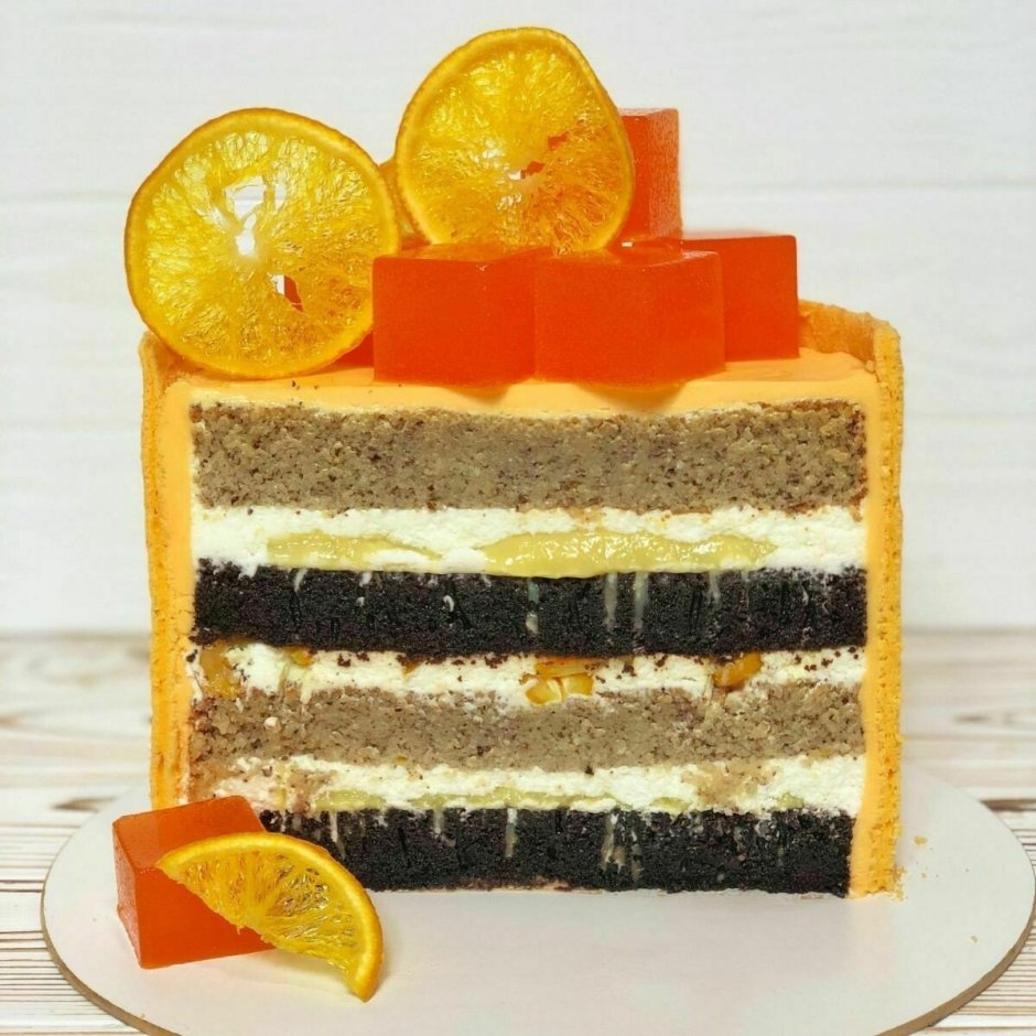 Торт апельсин шоколад фундук