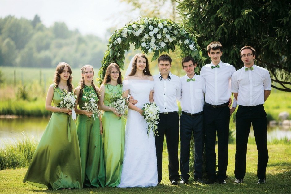 Свадьба в зеленом цвете