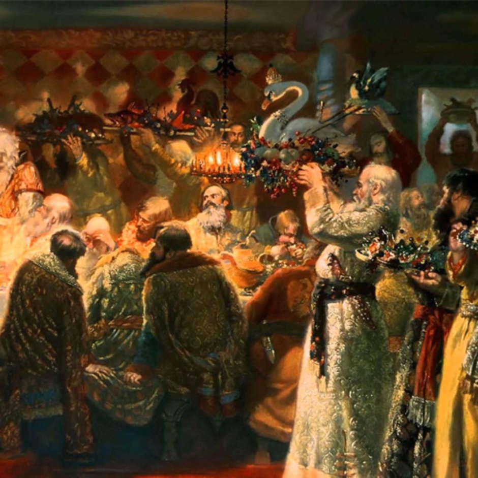 Царский пир Ивана Грозного в Александровской Слободе картина