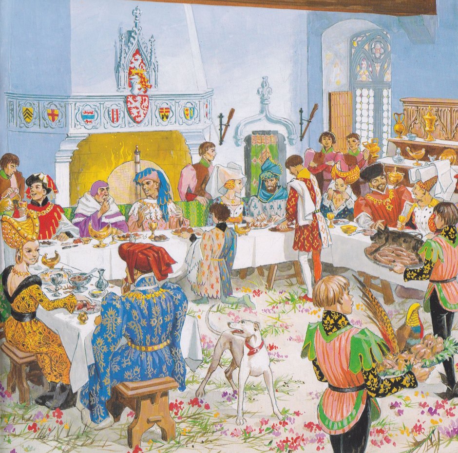 Рыцарский пир в средневековье