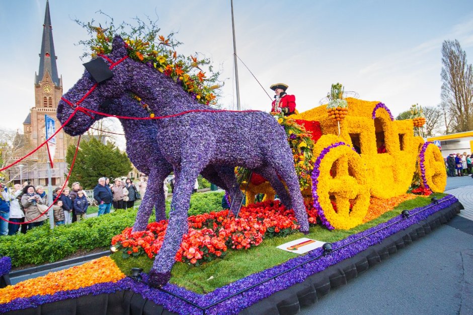 Кёкенхоф Нидерланды парад цветов