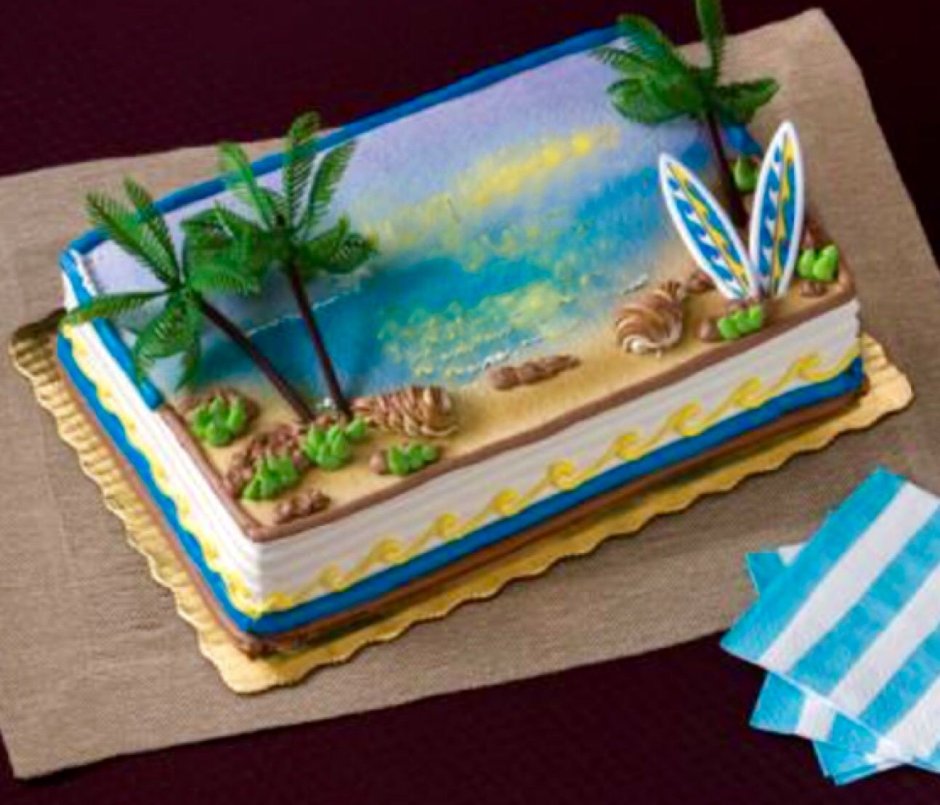 Торт с тематикой отпуска