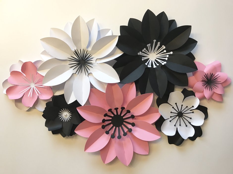 Цветы из бумаги для декора легкоми