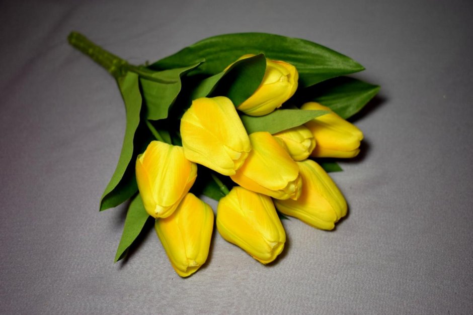 Цветы из ткани тюльпаны