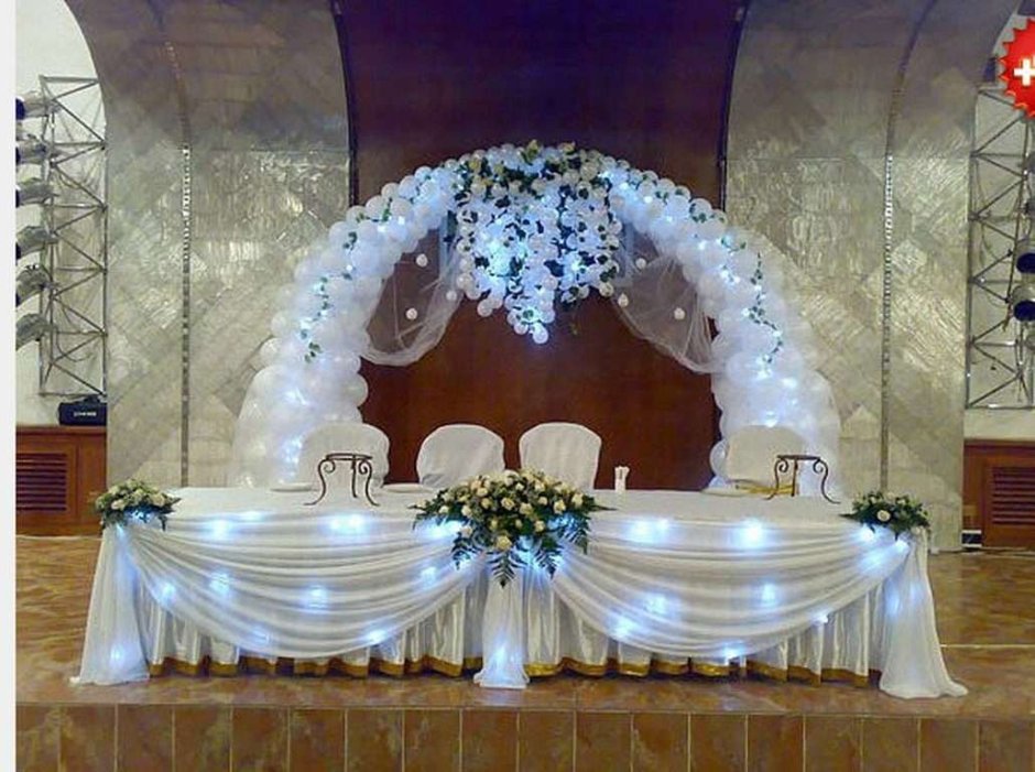 Украшение зала на свадьбу арка