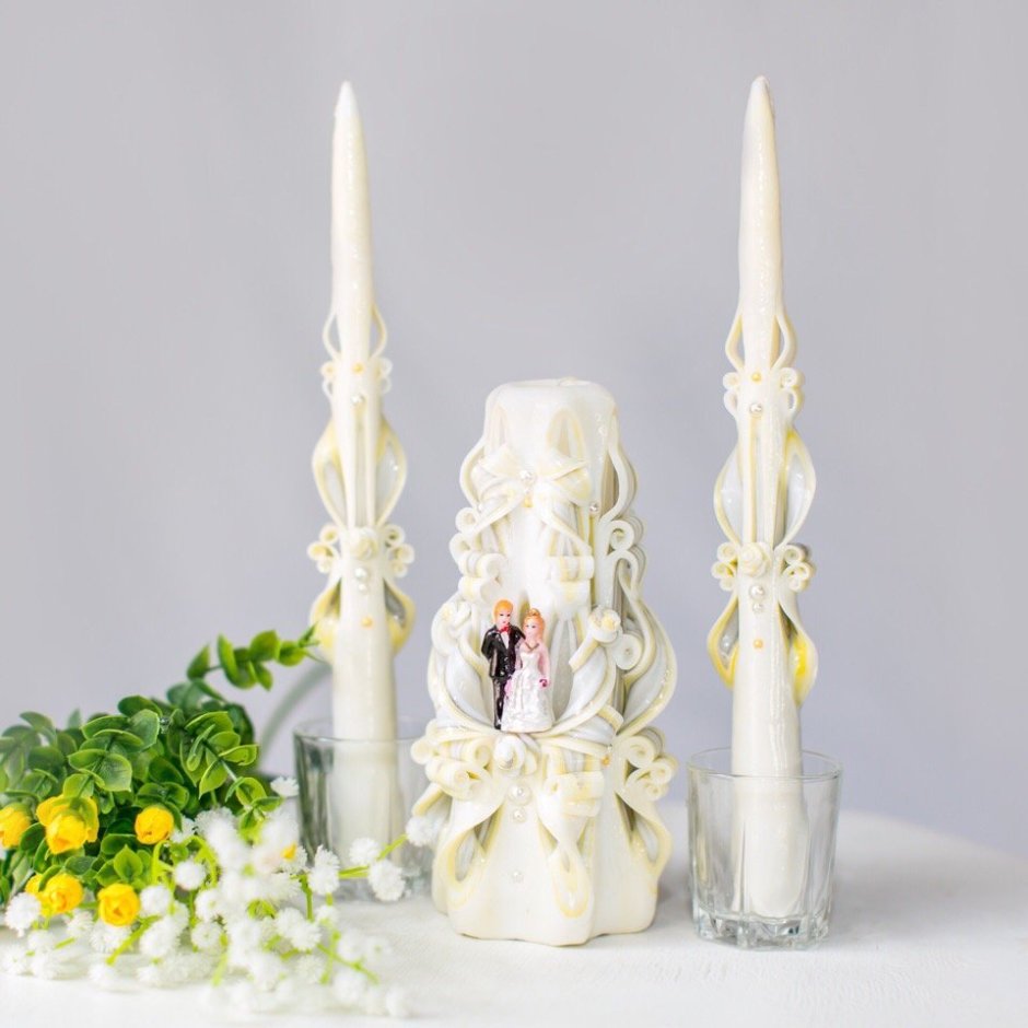 Восковые свечи для свадьбы