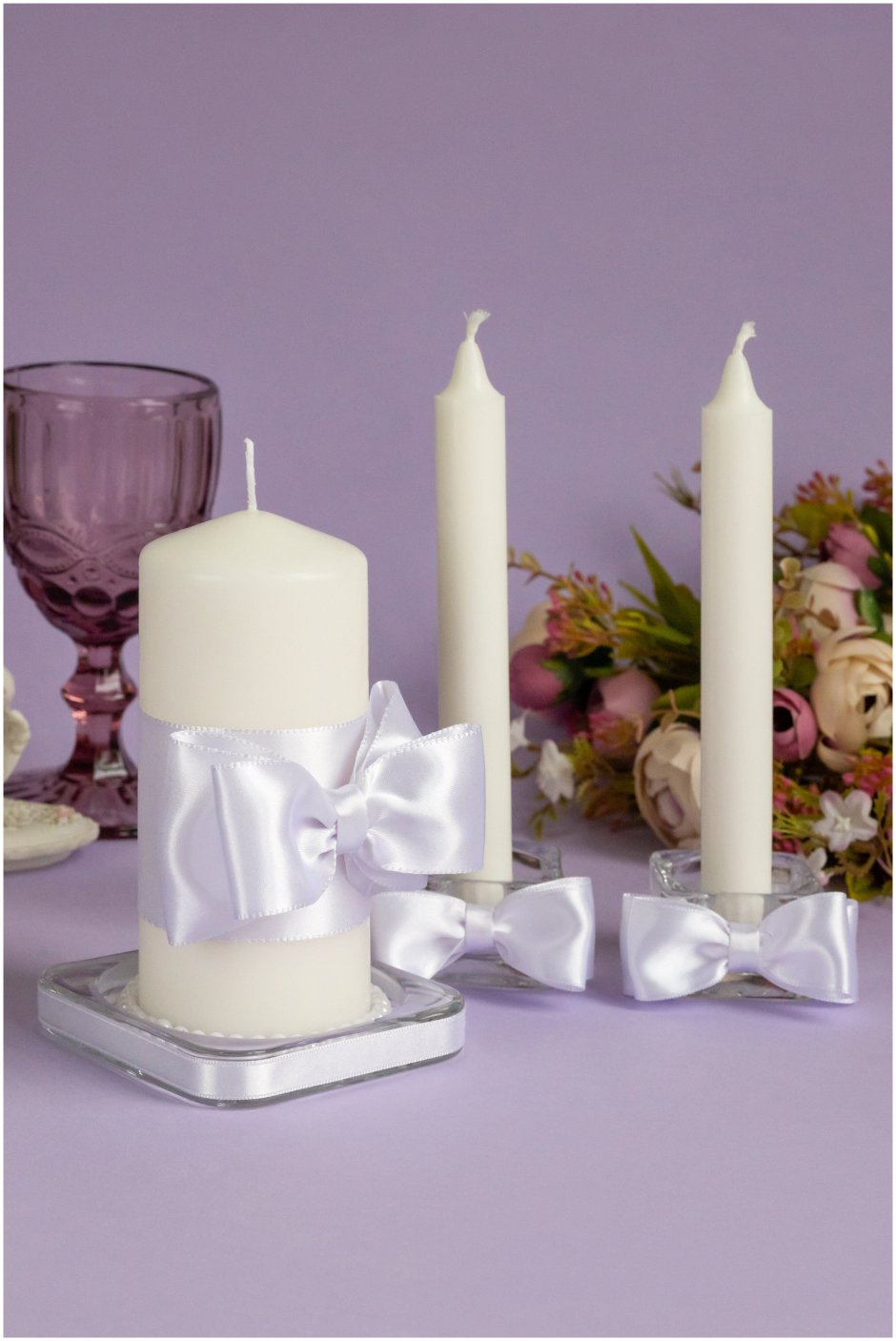 Украшение свечей на свадьбу